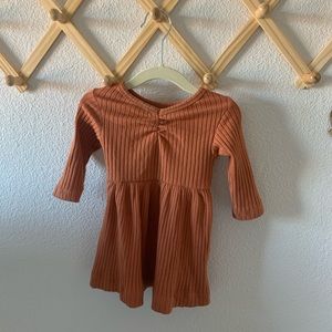 Kate Quinn Caramel Wide Stretchy Rib Twirl Dress